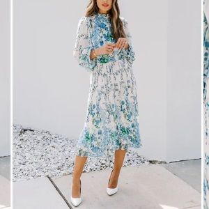 Vici Tempe Floral Ruffle Midi Dress